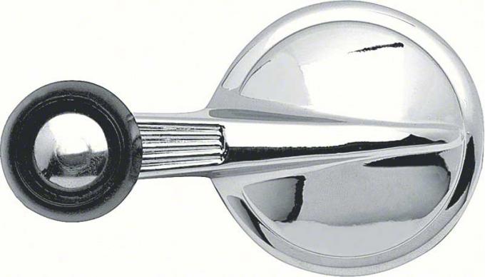 OER 1953-60 Single Arm / Black Knob With Chrome Center Vent Window Crank Handle 4619385