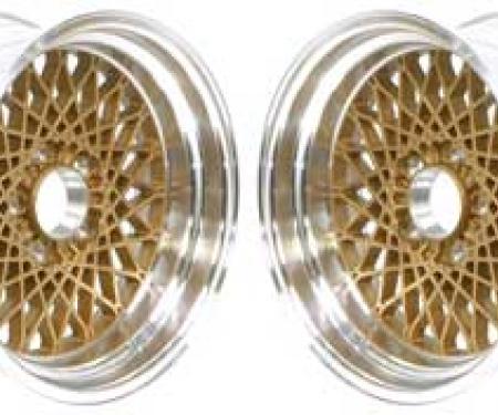 OER 1982-92 Camaro / Firebird 16" x 8" Gold GTA Style Alloy Wheel Set *R4407