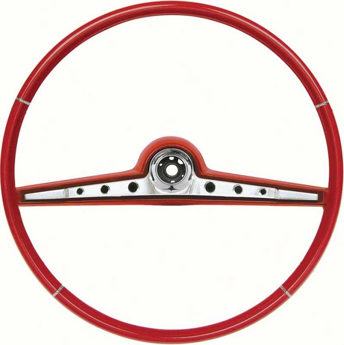 OER 1963 Impala Steering Wheel with Horn Ring - Standard and SS - Red 768149