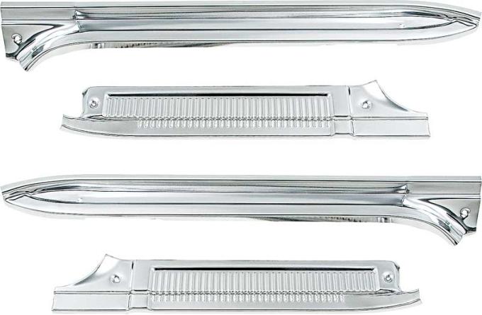 OER 1973-89 Chevy, GMC Crew Cab, Suburban, Front Door Sill Plate Set, LH and RH, 4 Piece Set *153295