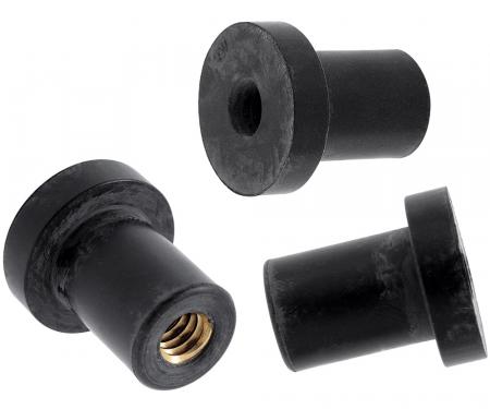 OER Voltage Regulator Rubber Well Nut, 10-24 Thread, Fits 3/8" Hole, 3 Piece Set *A16240K