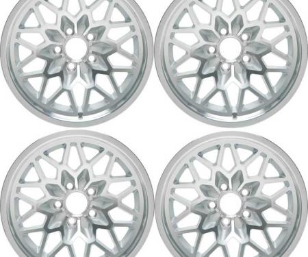 OER 17" X 9" Cast Aluminum Snowflake Wheel Set With Silver accents *R4415