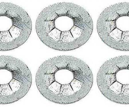 OER Round Push On Flat Nut, Fits 5/32" Stud Size, Zinc Plated, 10 Piece Set *WA300K