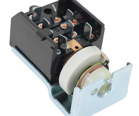 OER 1962-67 B-Body (Exc. 63-64 Plymouth) & 67-69 Barracuda Headlamp Switch 8 Terminal w/1-1/4" Rheostat MD9337