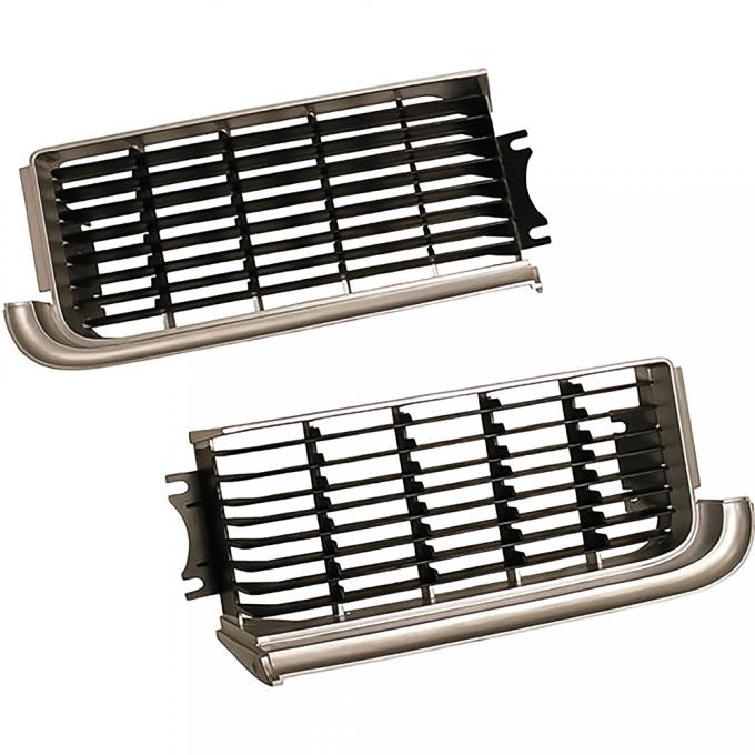 OER 1969 Oldsmobile Cutlass, 442, F85, Radiator Grille, Black/Silver GH2705T