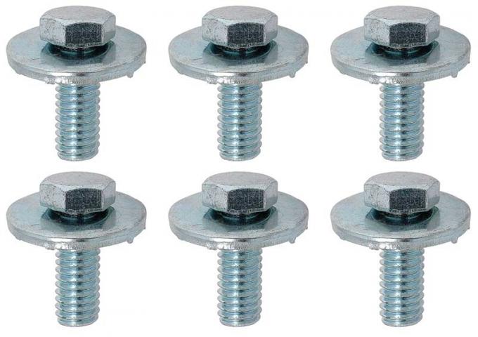 OER 1966-72 GM Convertible Top Frame Pivot Bolt Set, 6-piece Set C953694