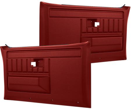 OER 1981-91 Chevy, GMC, Pickup, Blazer, Jimmy, Suburban, Front Door Panels, Red, Pair TL310804