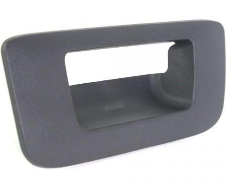 OER 2007-13 Chevrolet, GMC Truck, Tail Gate Handle Bezel, Without Key Hole, Without Camera Hole, Black Textured Finish T76059