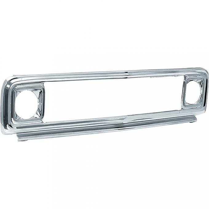 OER 1971-72 Chevy Pickup, Suburban, Blazer, Outer Grill Surround and Headlight Bezel Set, Stamped Steel, Chrome Finish 153393