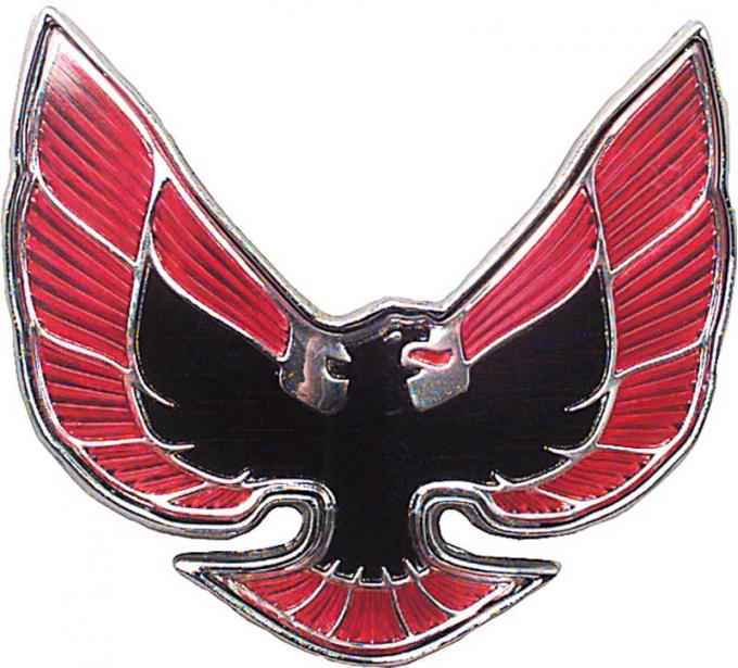 OER 1974-76 Firebird, Bird Front End Panel Emblem, Red/Black 494476