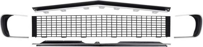 OER 1967-68 Camaro RS Restorer's Choice™ Grill Kit without Silver Trim / with Headlamp Bezels *R5027C